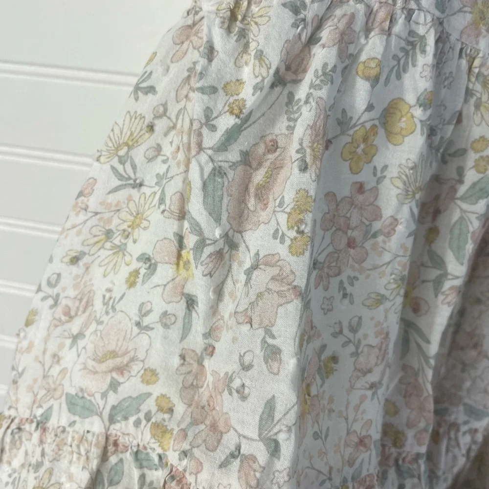 Catherine Malandrino Floral Tiered Sleeveless Button Front Dress 18month-2T - Picture 5 of 10